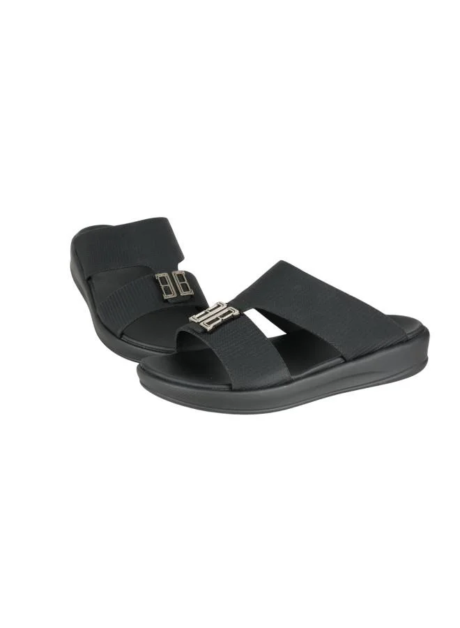 barjeel uno 008-3701 Barjeel Uno Mens Arabic Sandals 6878-M123 Black