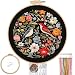 FONNUY Embroidery Kit for Beginners Birds with Flowers PreStamped Pattern Kits for Adults with Hoop Easy to Follow Color Thread Needlework 8 Hoop Red - Image 2