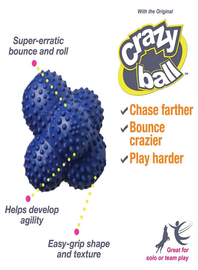 Nylabone Power Play Crazy Ball Interactive Play Toy, Fetch Ball Toy for Dogs, Large (1 Count) - Image 2