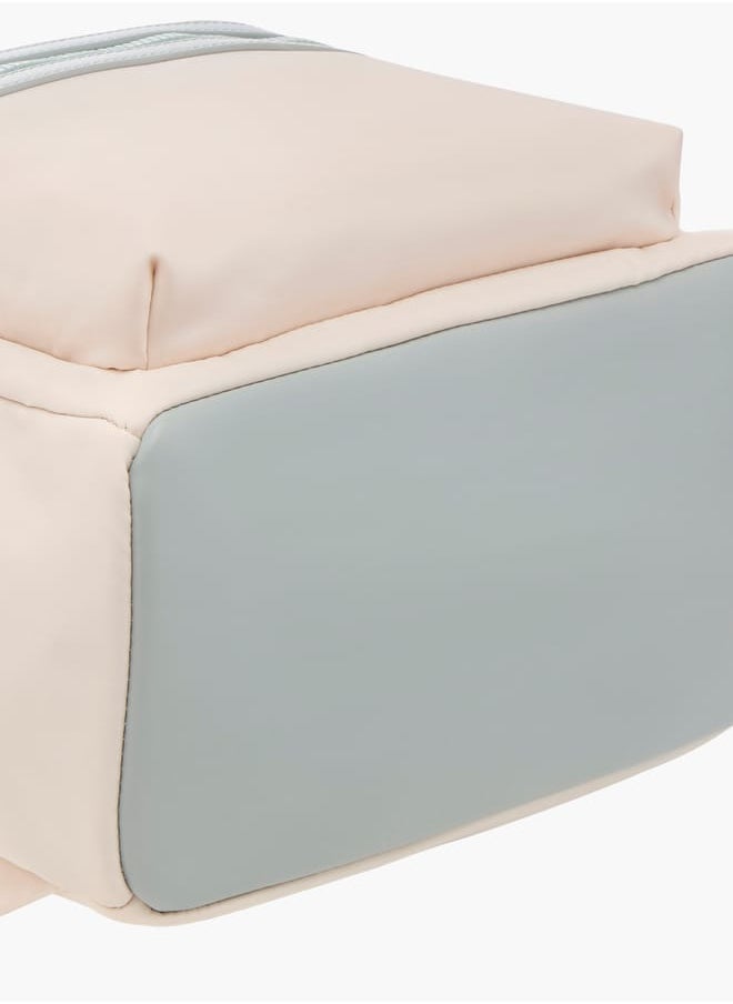 Lee Cooper Women Solid Backpack with Zip Closure and Adjustable Straps - 31x15x41 cm  - Image 5