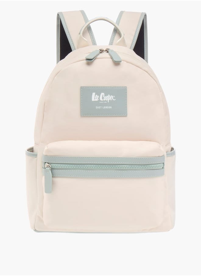Lee Cooper Women Solid Backpack with Zip Closure and Adjustable Straps - 31x15x41 cm  - Image 1