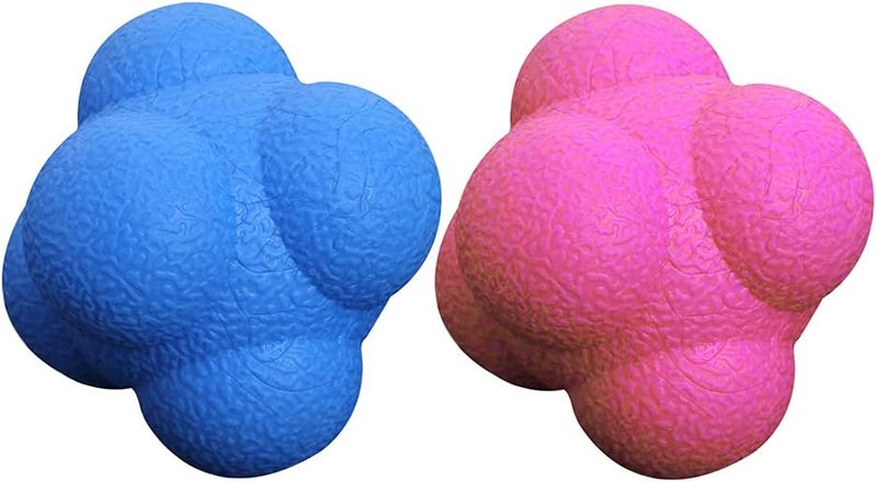 Laiiqi Hexagonal Agility Reaction Ball - Pack of 2 (Blue & Pink) - Image 1