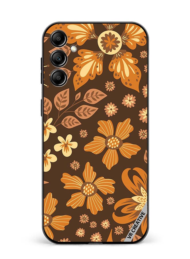 VR CREATIVE Protective Case Cover For Samsung Galaxy M54 Brown Flowers Design Multicolour - Image 1