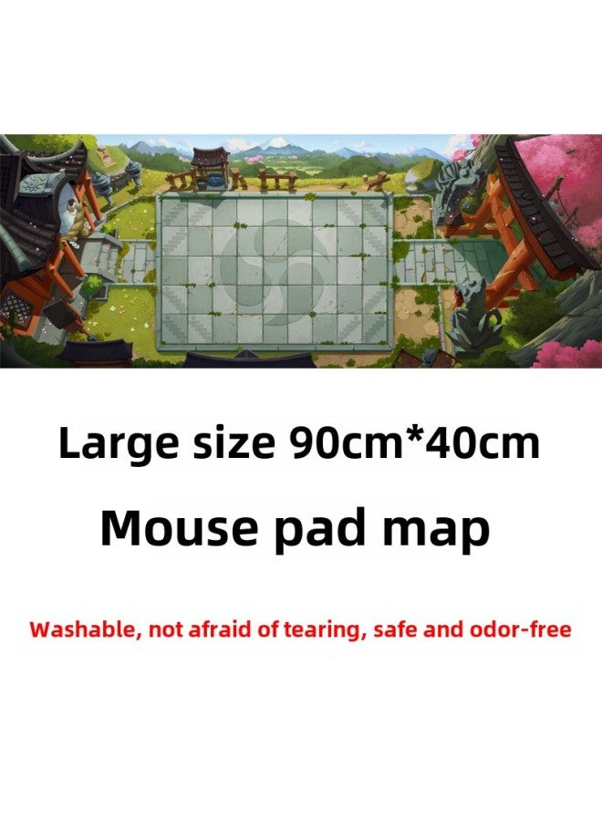 Plant Wars Map Accessories Non-slip Mouse Pad Map Generation Paper Map Cloth Texture Parent-child Interactive Map-Color:90*40 Safe Age Mouse Pad Map (bag)  - Image 1