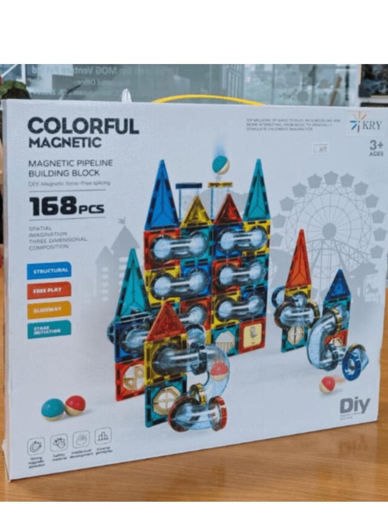 DIY Magnetic Building Blocks 168 Pieces  - Image 1
