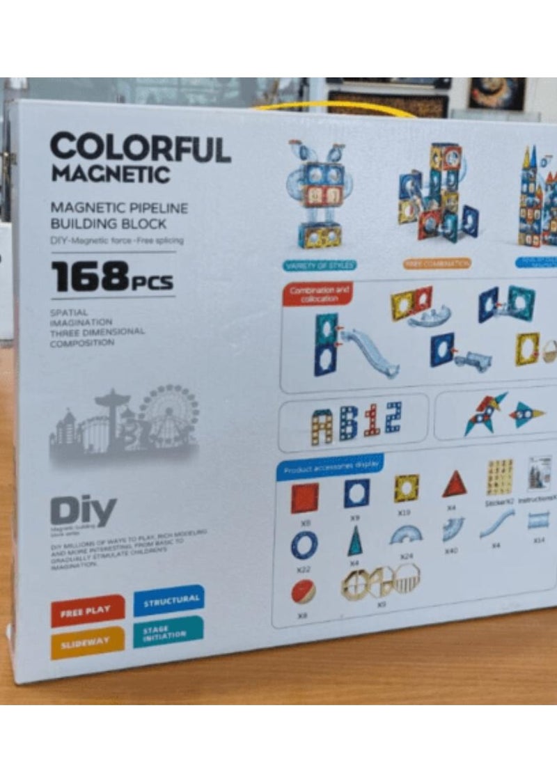DIY Magnetic Building Blocks 168 Pieces  - Image 2