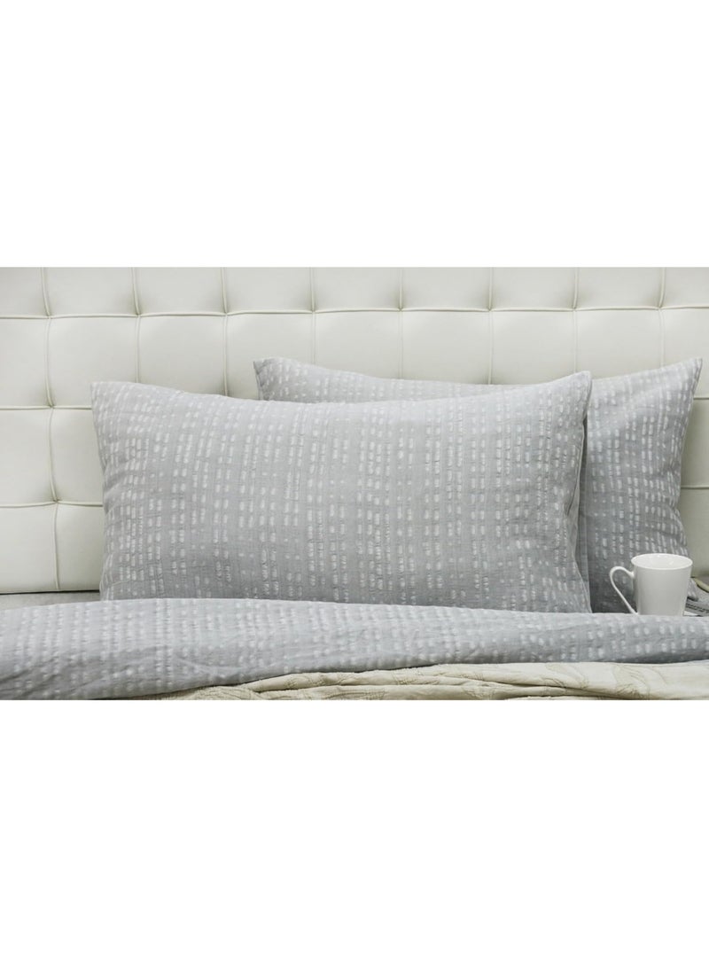 السرعوف الذهبية طقم غطاء لحاف من قماش الجاكار القطني بنسبة 100% من GOLD MANTIS مقاس كينغ 260 × 240 سم مع 2 غطاء وسادة - طقم سرير بنمط هندسي بوهو شيك، قطن مسامي وناعم مغسول، طقم غطاء لحاف فاخر - Image 3