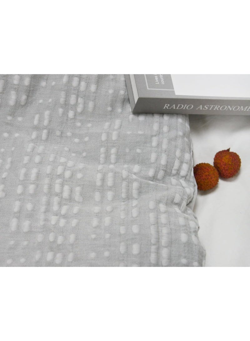 السرعوف الذهبية طقم غطاء لحاف من قماش الجاكار القطني بنسبة 100% من GOLD MANTIS مقاس كينغ 260 × 240 سم مع 2 غطاء وسادة - طقم سرير بنمط هندسي بوهو شيك، قطن مسامي وناعم مغسول، طقم غطاء لحاف فاخر - Image 4