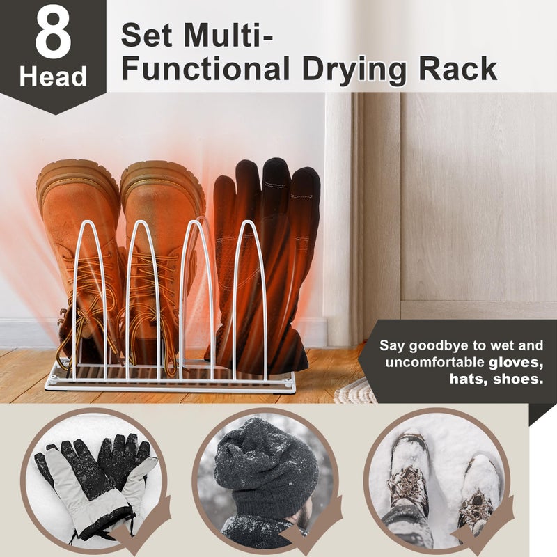 Dunkive 1 Pack Metal Shoe Drying Rack, Shoes, Boot, and Glove Drying Rack, Dryer Racks for Shoes and Dryer Shoe Racks Inside Dryers (White) - Image 4