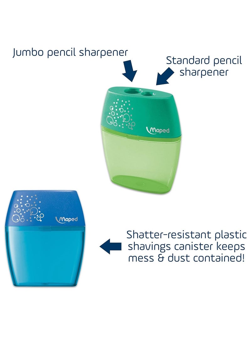 Maped Shaker Double Hole Pencil Sharpener Assorted Colours  - Image 2