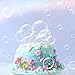 Lotus Mann 27Pcs Mermaid Party Cake Decor Transparent Bubble Cupcake Toppers For Ocean Party Cake Decorations - Image 3