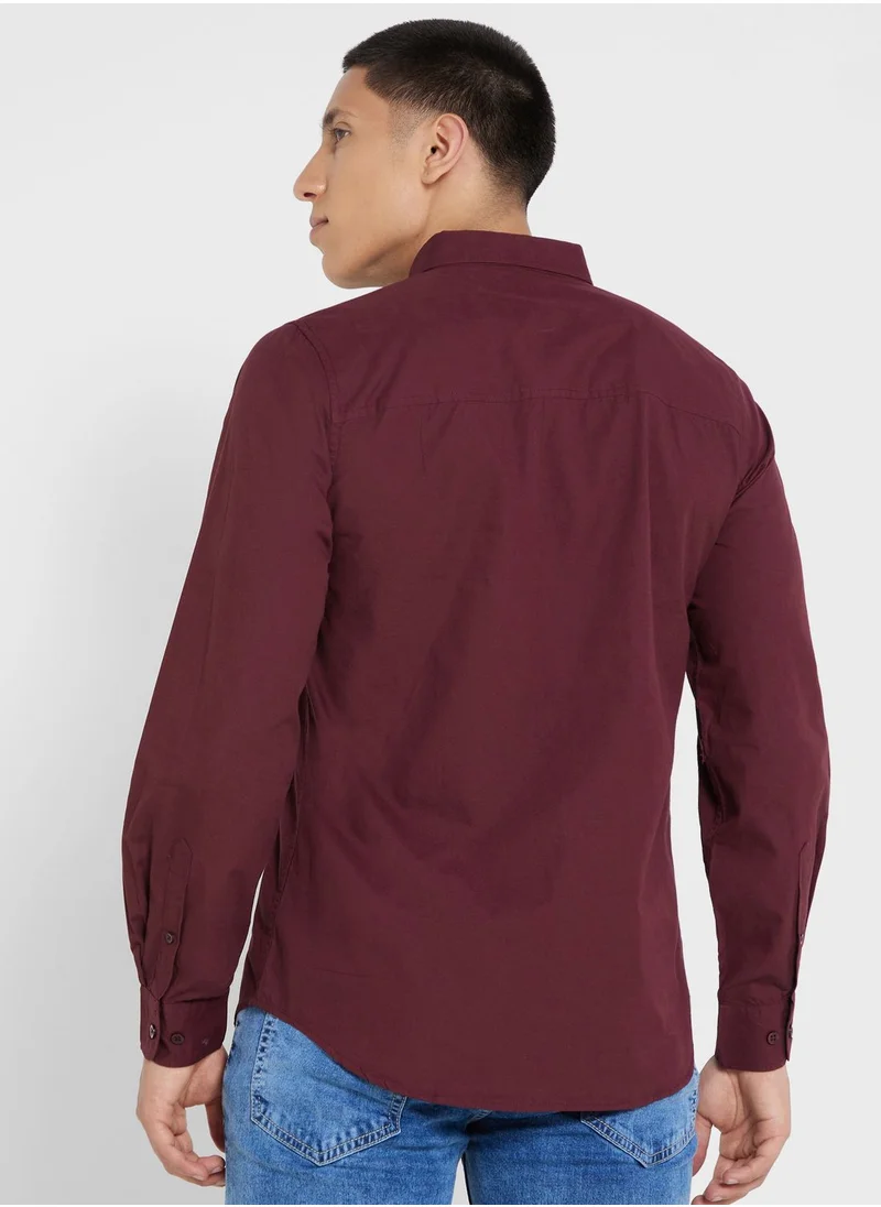 Seventy Five Pure Cotton Casual Double Pocket Shirt