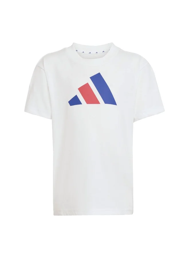 Adidas Lk Bl Tee 160 White Training T-Shirts For Kids 3-4Y
