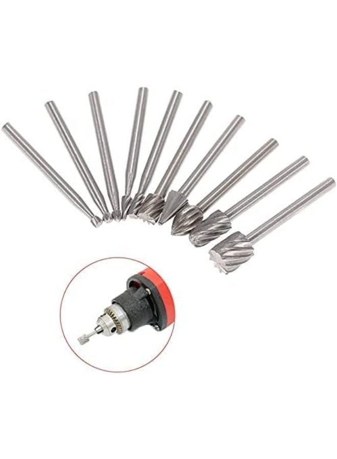 Good Rotary Burs, Electric Grinding Accessories 10Pcs 3Mm Shank Hss Router Bits Rotary Burr For Drill Woodworking Tool Set Cnc Engraving - Image 5
