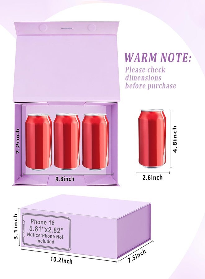 iefoah Purple Gift Box for Presents 10.2×7.5×3.1'' Gift Boxes with Lids Magnetic Closure Groomsman Bridesmaid Proposal Box for Wedding Birthday Valentine Bridal Showers Gift Packaging - Image 2