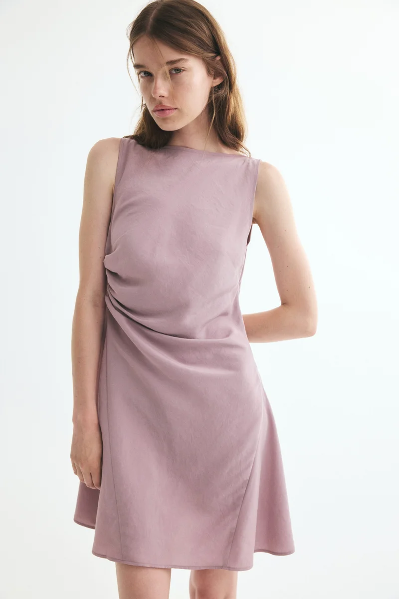 Draped cut-out dress