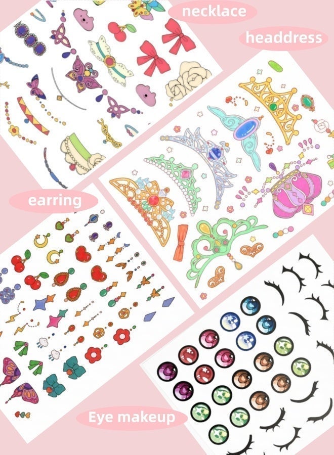 Saudi Select Girls Beauty Play sets, A Princess Makeup and Dressup Book in bag shape with coloring tools and Shining & Sticking Diamonds, Play Make Up Gifts Toy for Girls Ages 3 4 5 6 7 8 9 10 11 12 Years Old - Image 3