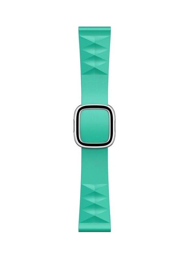 NIBEMINENT Modern Style Silicone Replacement Strap Watchband for Apple Watch Series 7/6/SE/5/4/3/2/1 42/44/45mm Mint Green - Image 1