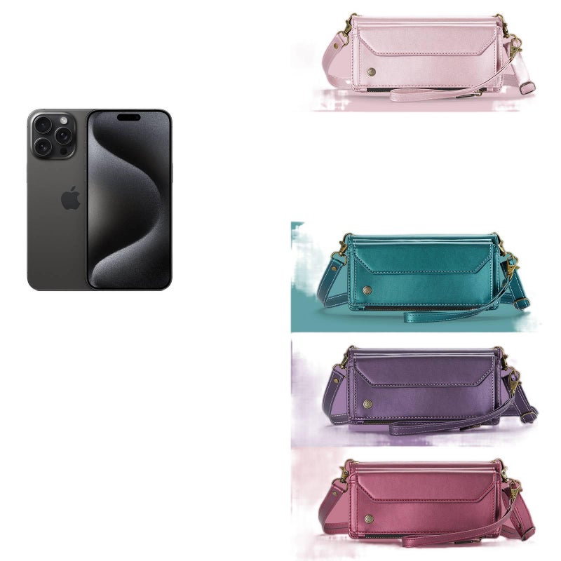 TPU Protective Case for iPhone 16 / 16 Plus / 16 Pro / 16 Pro Max with Shockproof and Card Holder plus Shockproof plus Drop Protection plus Kickstand in Purple - Image 3