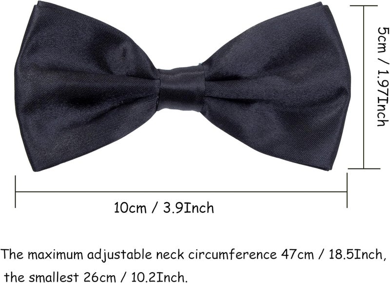 Kajeer Boys Children Formal Bow Ties - 6 Pack of Solid Color Adjustable Pre Tied Bowties - Image 4