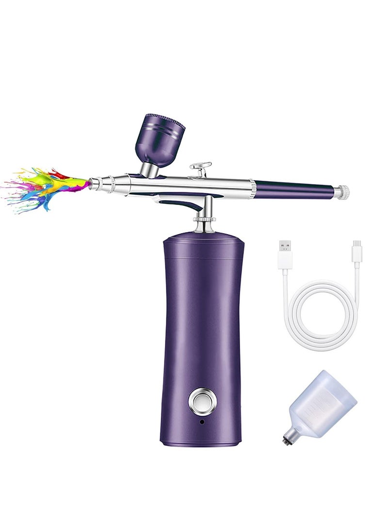 Y&D Airbrush Kit with Compressor 30PSI Dual Action Cordless Gun Set Rechargeable Handheld Mini Air Brushes - Image 1