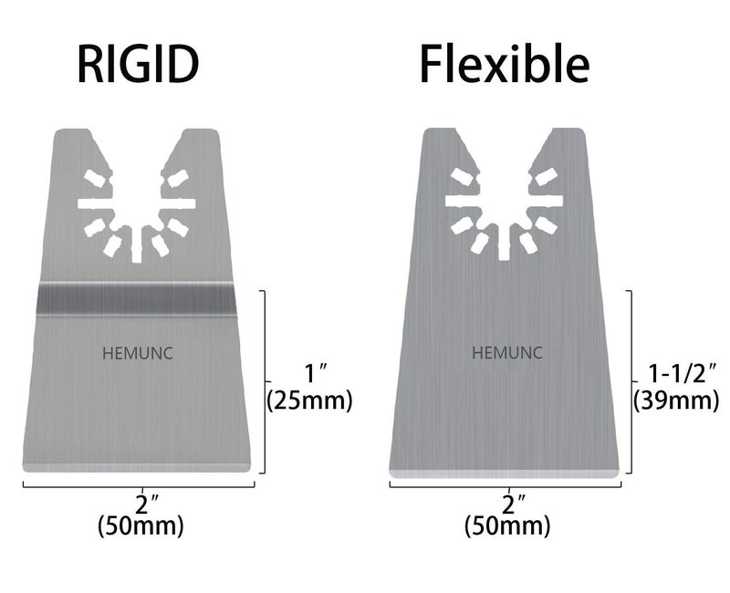 HEMUNC Oscillating Tool Scraper Blades Set, Include Oscillating Rigid Scraper Blade 10pcs, Flexible Multitool Scraper Blades 2pcs, Universal Fit Oscillating Multitool Scraper Blades for carpet tile adhesives - Image 4