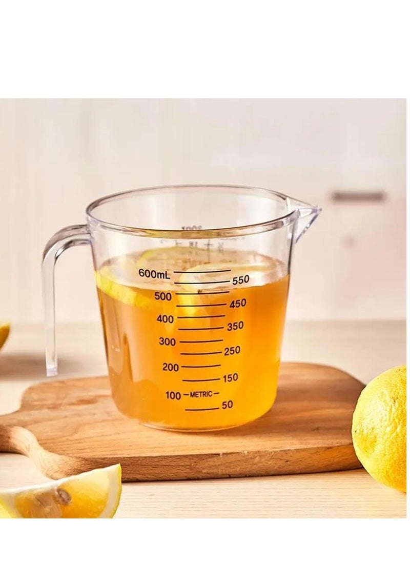 Generic - 3pcs Clear Measuring Jug 200ml 400ml 900ml Plastic Measuring Cups Set Transparent Gradient Accuracy with Handle for Kitchen Cooking Baking - Image 1