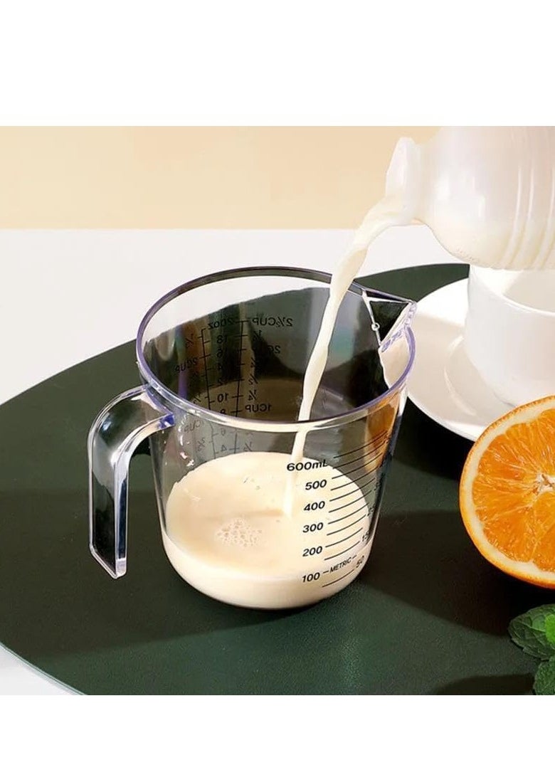 Generic - 3pcs Clear Measuring Jug 200ml 400ml 900ml Plastic Measuring Cups Set Transparent Gradient Accuracy with Handle for Kitchen Cooking Baking - Image 1