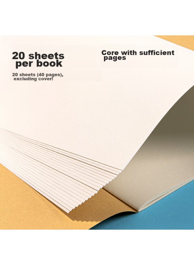 Deli Pack 200-page A4 Stapled Kraft Paper Sketchbooks For Kindergarten And Elementary School Students, Art Supplies, Drawing Books, Children's Doodle Books, Back-to Gift - Image 3