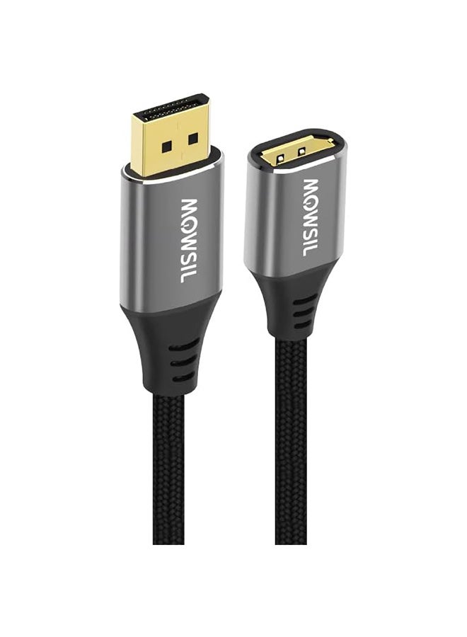 MOWSIL Mowsil DisplayPort Extension Cable 2M, DP Male to Female Extender, 4K UHD, High-Speed DP Extension Cord - Image 1