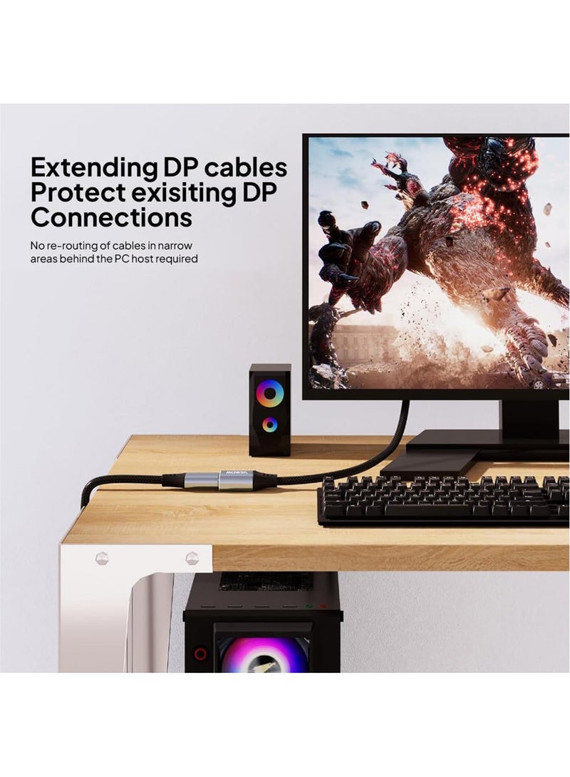 MOWSIL Mowsil DisplayPort Extension Cable 2M, DP Male to Female Extender, 4K UHD, High-Speed DP Extension Cord - Image 3