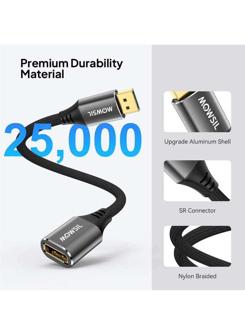 MOWSIL Mowsil DisplayPort Extension Cable 2M, DP Male to Female Extender, 4K UHD, High-Speed DP Extension Cord - Image 5