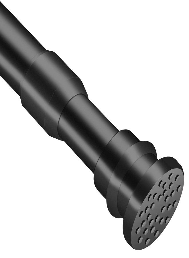 QILERR Small Tension Curtain Rods 16 to 28 Inches, Adjustable Expandable Short Shower Rod Non-Slip Non Drill Spring Tension Rod for Windows, Closet, Kitchen, Black - Image 1