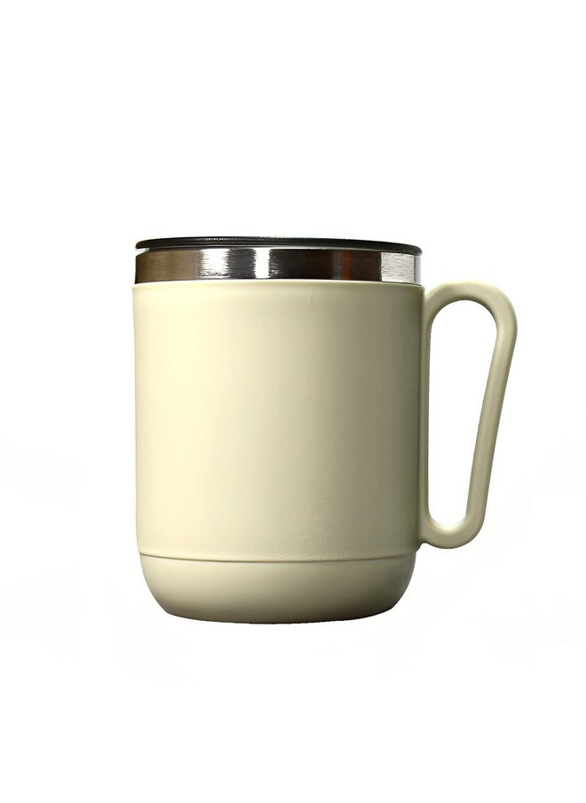 GANESH GANESH N-Joy Unbreakable Mugs with Cap Stainless Steel Plastic Covered Travel Mug with lid for Tea, Coffee, Milk (400ml)  - Image 1