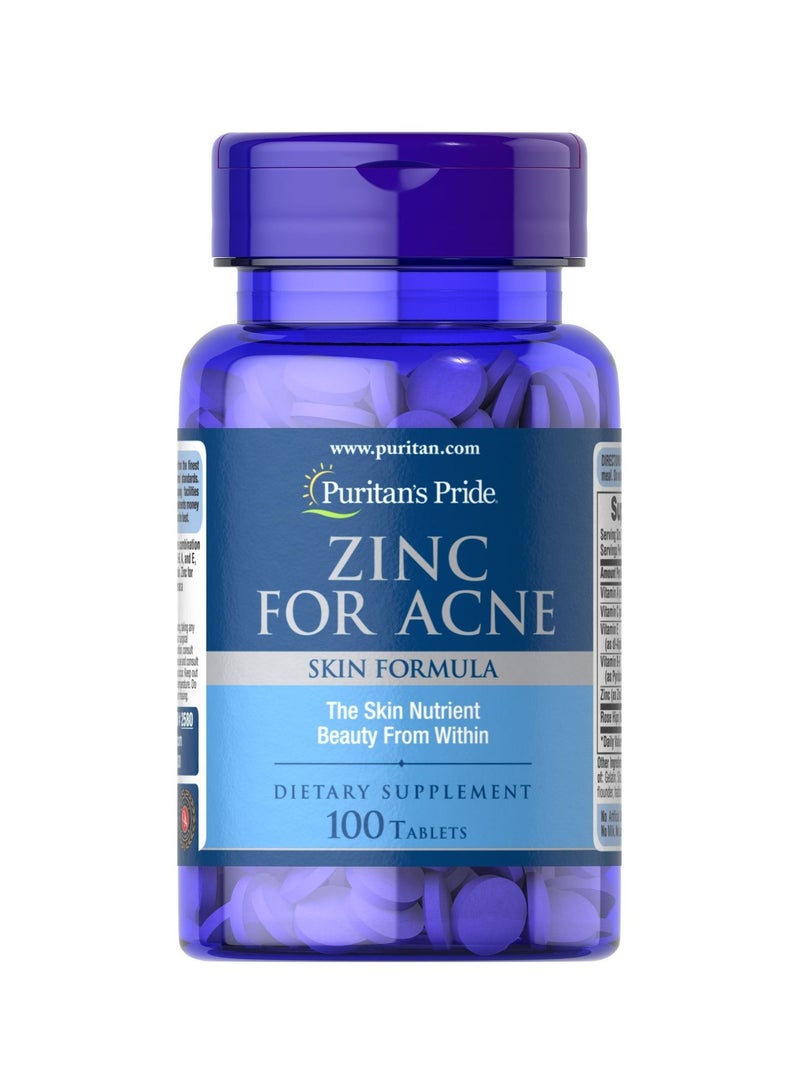 Puritan's Pride Mineral supplement for acne 100'S 