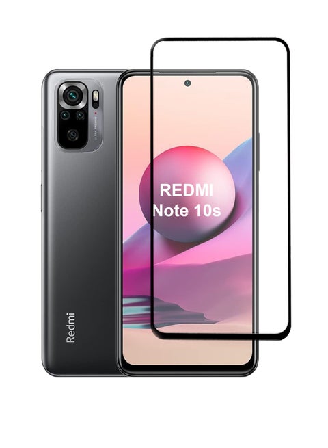 Full Screen Tempered Glass Screen Protector For Xiaomi Redmi Note 10s - Black