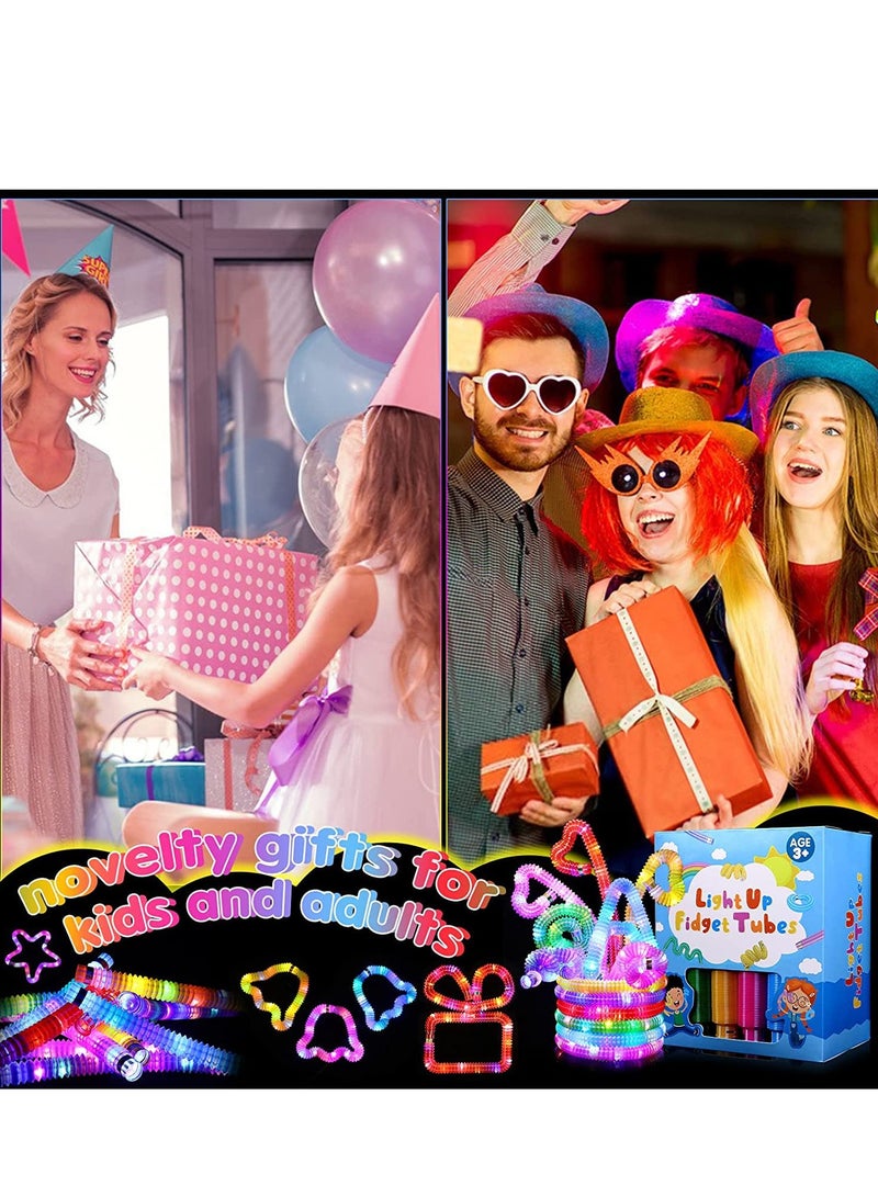 كابتن تيك Glow Sticks Bulk Party Favors 12 Pack for Kids Light Up Tubes in the Dark Supplies Toys Bags Stuffers Birthday Return Gifts - Image 5