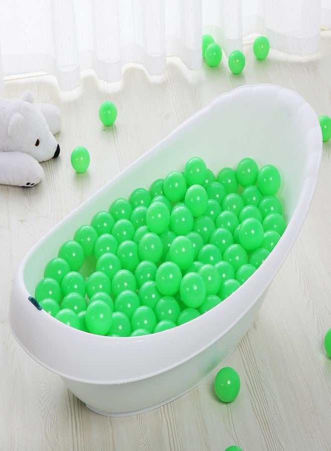 PlayMaty Play Ball Pool Pit Balls - 2.36inches Phthalate&BPA Free Plastic Ocean Transparent Balls for Kids Toddlers and Babys for Playhouse Play Tent Playpen Pool Party Decoration Pack of 70 (Green) - Image 5