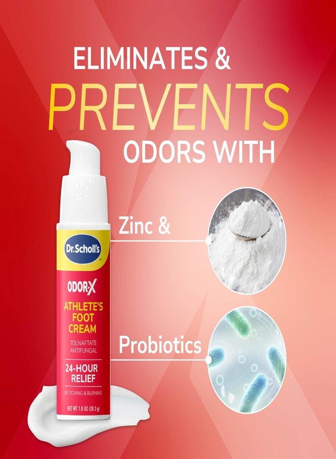 Dr. Scholl's Odor-X Athlete's Foot Antifungal Cream Treatment - 24 Hour Itching & Burning Relief, Treats Athlete’s Foot, Easy Use Precision Pump, Helps to Eliminate & Prevent Odors, Foot Health, 1 Oz - Image 4