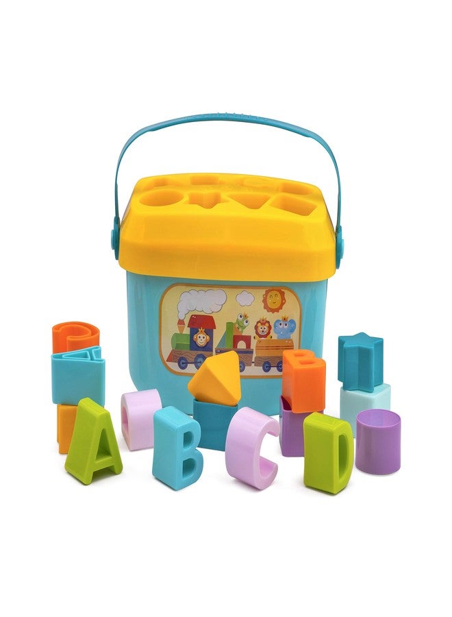 PLAYKIDIZ Playkidz Shape Sorter Baby and Toddler Toy, ABC and Shape Pieces, Sorting Shape Game, Developmental Toy for Children 18 Months+ - Image 1