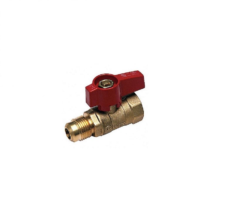 EZ-FLUID (1) EZ-Fluid 1/2" FIP x 1/2" OD Flare Gas Ball Valve Straight Heavy Duty Brass Shut Off Valve,Quarter Turn for Natural Gas,Propane,Plumbing Fitting Indoor&Outdoor Appliances - Image 3