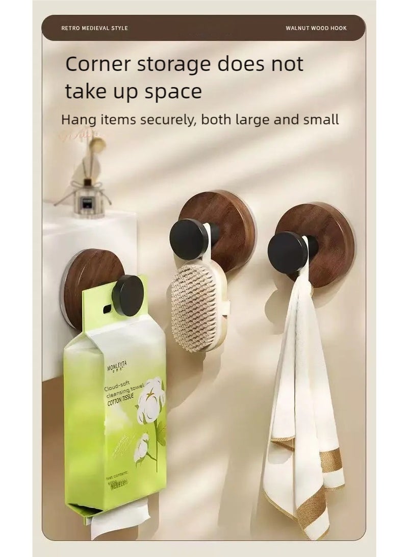 نيم خطافات جداريه 14 قطع خطافات جداريه قوية لاصقة ذاتية اللصق، علاقات ملابس جدارية وعلاقة حمام ملابس، خشب حبوب، شنق ثقيل دون مسامير أو الحفر للمنزل، الحمام، المطبخ، المكتب - Image 5