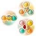 TOHIBEE 3Piece Suction Cup Spinner Toys for 13 Year Old Boys Girls Spinning Sensory Toys for Toddlers 1218 Months First Birthday Gifts - Image 3