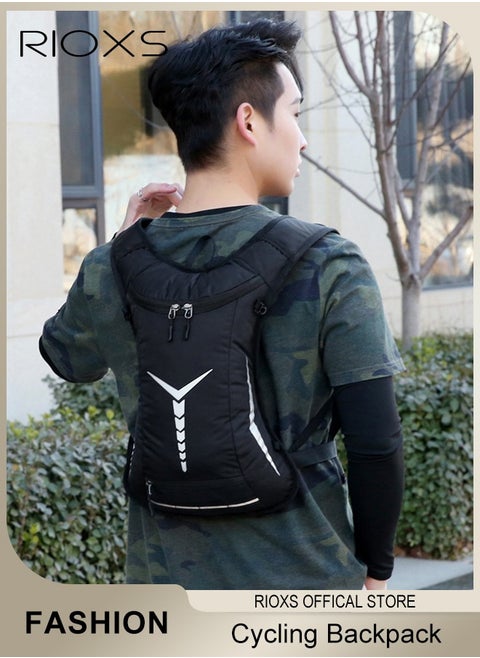 Bicycle Cycling Backpack with Hydration Bag Outdoor Lightweight Waterproof Shoulder Backpack with 2L Bladder for Running Cycling Camping Hiking, Men or Women