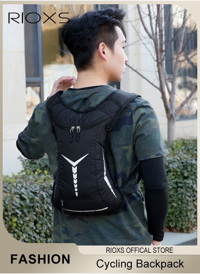 RIOXS - Bicycle Cycling Backpack with Hydration Bag Outdoor Lightweight Waterproof Shoulder Backpack with 2L Bladder for Running Cycling Camping Hiking, Men or Women - Image 1