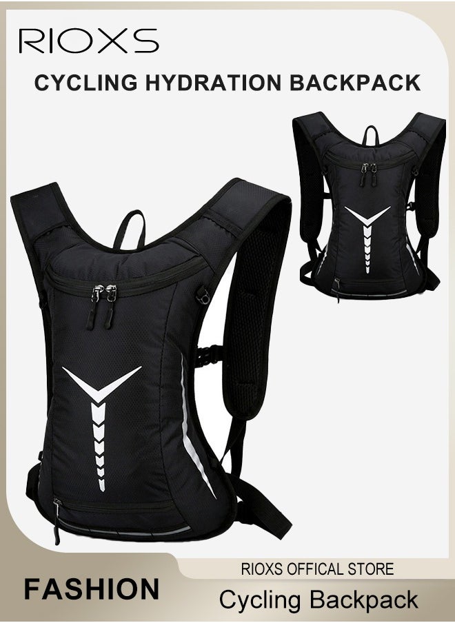 RIOXS - Bicycle Cycling Backpack with Hydration Bag Outdoor Lightweight Waterproof Shoulder Backpack with 2L Bladder for Running Cycling Camping Hiking, Men or Women - Image 1
