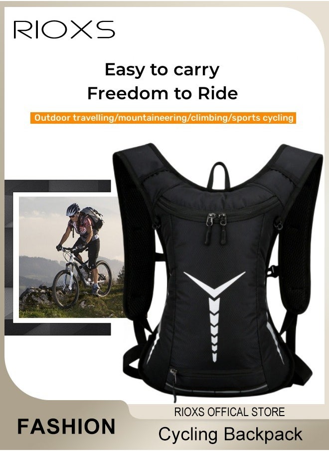 RIOXS - Bicycle Cycling Backpack with Hydration Bag Outdoor Lightweight Waterproof Shoulder Backpack with 2L Bladder for Running Cycling Camping Hiking, Men or Women - Image 1