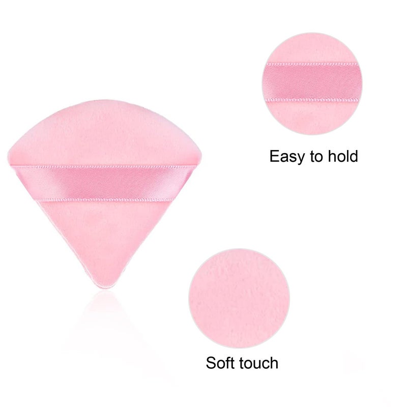 LUOTIVON 24 Pieces Powder Puff, Triangle Makeup Puff Cotton Powder Face Washable Body Powder Puff for Loose Powder Body Cosmetic Foundation Sponge Makeup Tool (12DP12LP) - Image 5