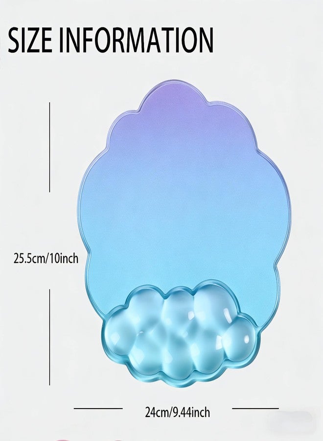 Sumgsn Mouse Pad with Gel Wrist Support - Ergonomic Cloud Mouse Pad Office Accessories for Computer/Latop/Office/Home (Blue Purple) - Image 2