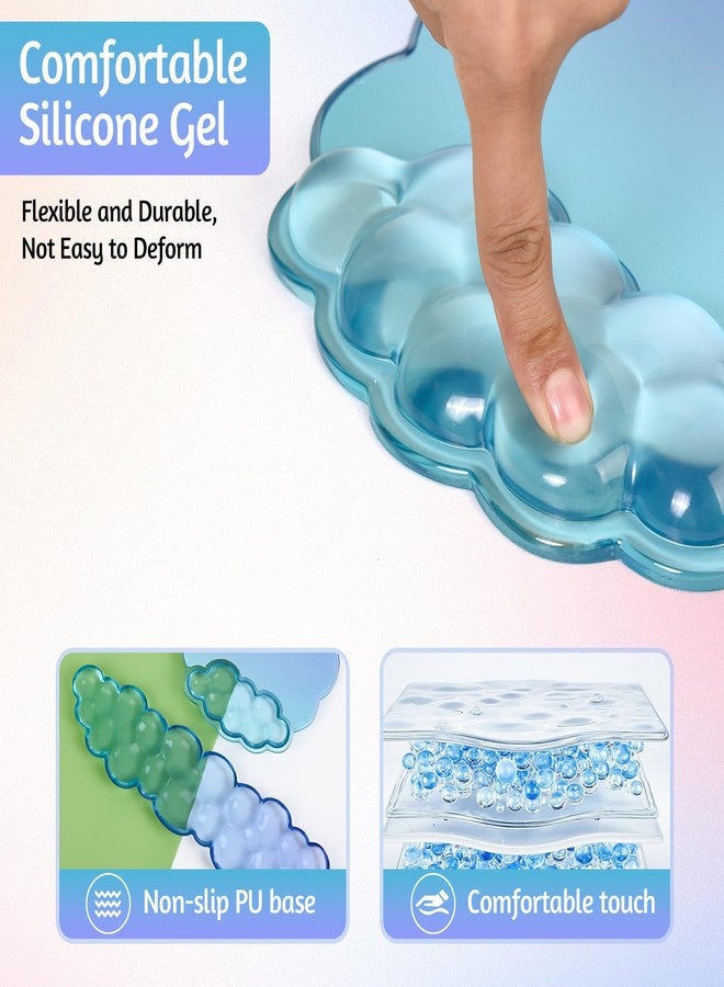 Sumgsn Mouse Pad with Gel Wrist Support - Ergonomic Cloud Mouse Pad Office Accessories for Computer/Latop/Office/Home (Blue Purple) - Image 4